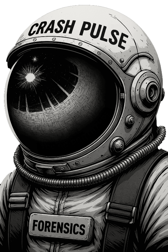 Crash Pulse Forensics astronaut illustration